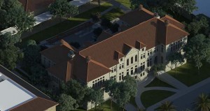 A rendering of the Old Chemistry Building after retrofitting