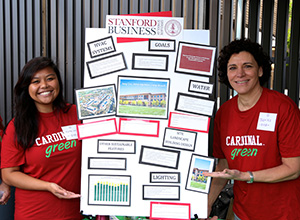 Representatives from the Graduate School of Business highlighting sustainability efforts