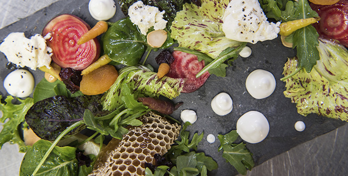 tray of seasonal produce and dairy