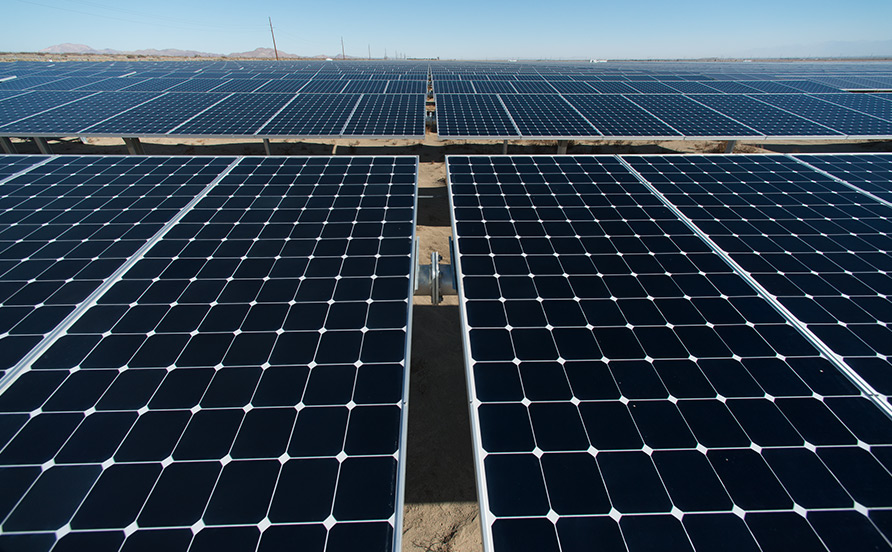 Photo of solar panel array