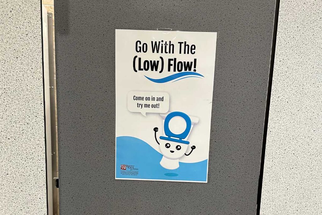 Low flow toilet marketing