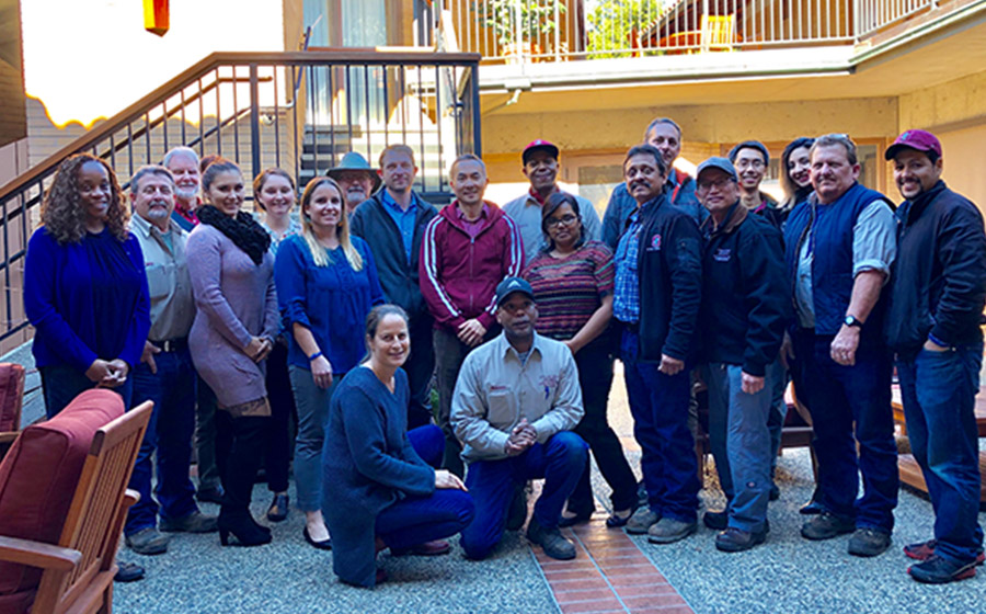 People posing for a group photo